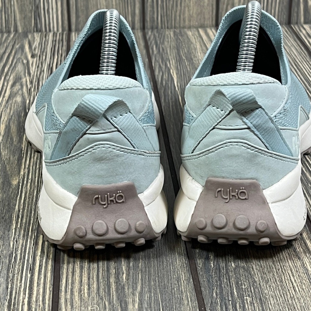 Ryka Jumpstart Sneakers Women 7.5 Blue Aqua Teal Slip On Walking Activfoam Shoes - Picture 5 of 9